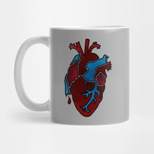 anatomical heart in polygon Mug